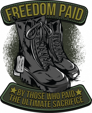 Принт Коврик для мыши Freedom paid  by those who paid the ultimate  sacrifice, Фото № 2 - FATLINE