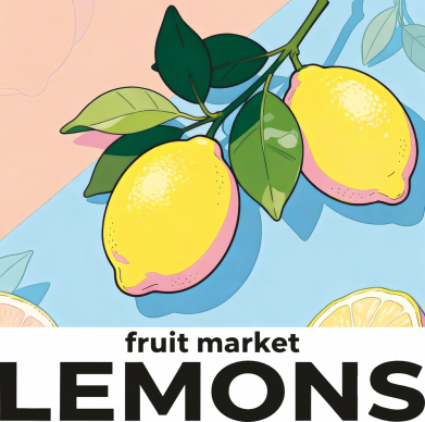 Fruit market lemons