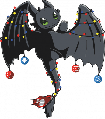 Женская футболка Рождественский дракон Беззубик 2