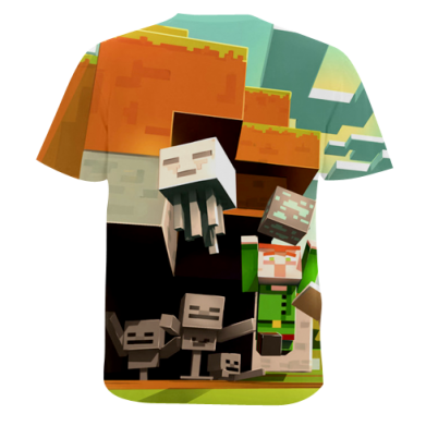 Чоловіча 3D футболка Minecraft1 2