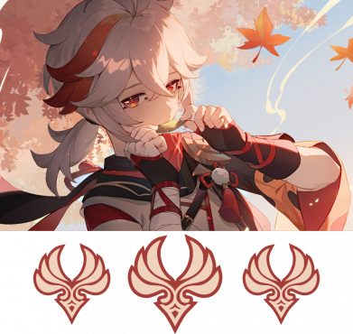 Kazuha with anemo symbol