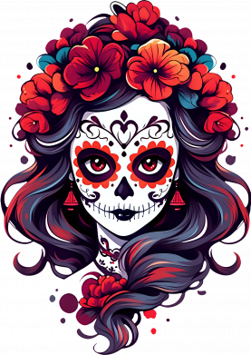 Женская майка Украинка ведьма череп венок 2