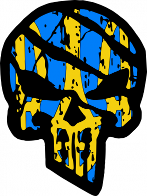 Чохол з розділу Військові Punisher Coat of arms of Ukraine для Apple iPhone 13 2