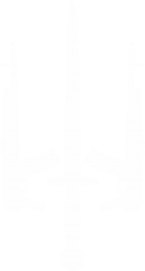 Герб України з автоматами та мечем