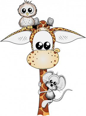 Женская футболка Giraffe Owl and Mouse 2