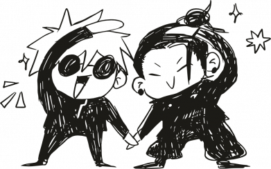 Кружка двухцветная 320ml Годжо и Гето 2