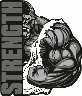 Шеврон круглый Strenght Gorilla 2