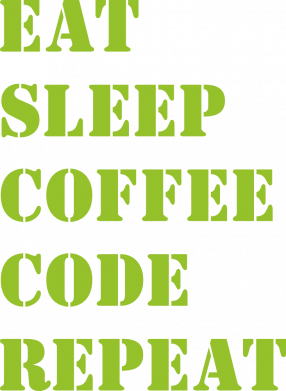 Принт Блокнот А5 Eat sleep coffee code repeat, Фото № 2 - FATLINE