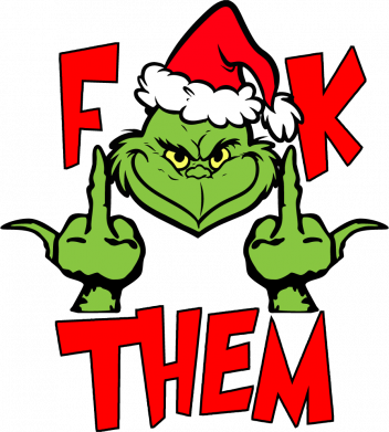Женская футболка The grinch f*ck them 2