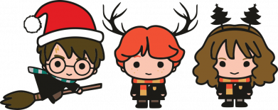 Худи детская премиум FATLINE Гарри Поттер и друзья новогодние 2