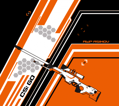 Принт 3D шапка CS: GO AWP Asiimov Skin, Фото № 1 - FATLINE