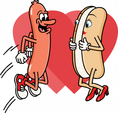 Чехол из раздела Фастфуд Hot dog love для Oppo A55 4G 2