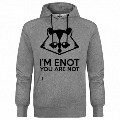 Принт  Худі преміум чоловіча  (S) I'm ENOT (РОЗПРОДАЖ), Фото № 1 - FATLINE