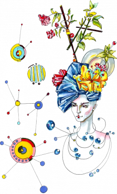 Принт Чехол для Oppo K9 Girl with a flower hat, Фото № 2 - FATLINE