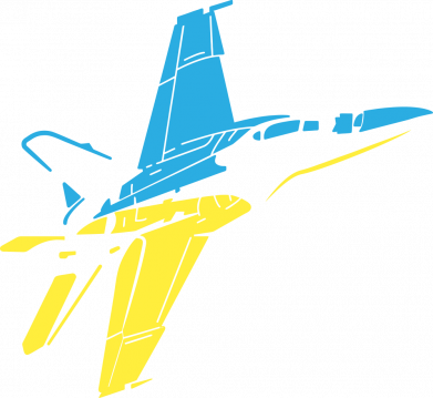 Полотенце 50х100 см Самолёт Украина 2