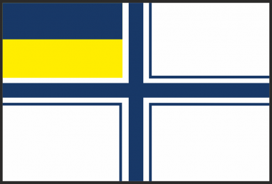 Шеврон круглий Військово-морській прапор ЗСУ 2