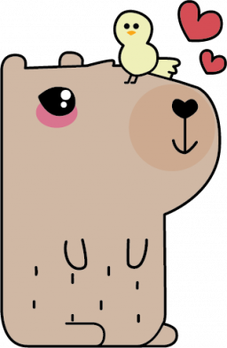 Женская футболка Капибара с цыпленком 2