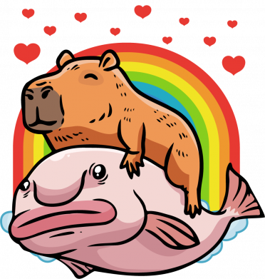 Жіноча футболка Копібара на рибі 2