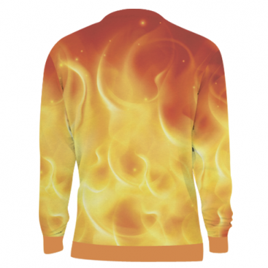 3D свитшот Logo and fire 2