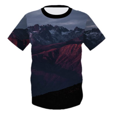 Принт Дитяча футболка 3D Red mountains, Фото № 2 - FATLINE