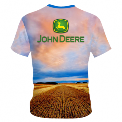 Детская 3D футболка John Deere Sunrise 2