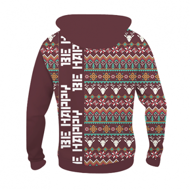 Принт Детская 3D худи Be Happy - Deers Pattern, Фото № 2 - FATLINE