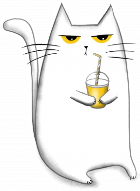 Фляга Arm Кот с коктейлем 2