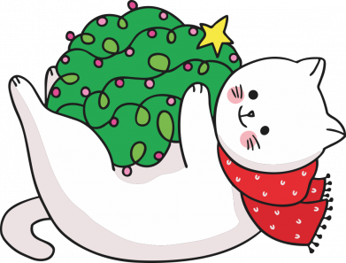 Шапка на флисе Котик с гирляндой 2