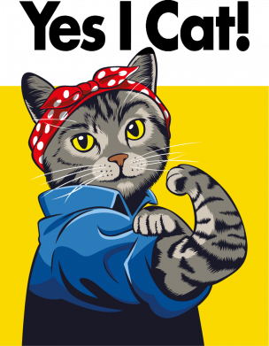 Кружка двоколірна 320ml Yes I Cat 2