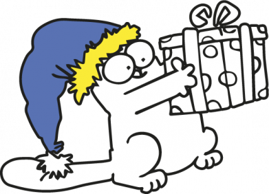 Український кіт саймона з подарунком