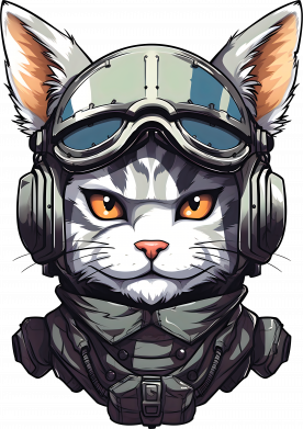 Шеврон щит Портрет кота штурмовика у шоломі 2