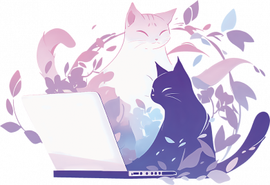 Рулетка-брелок Котики и ноутбук 2