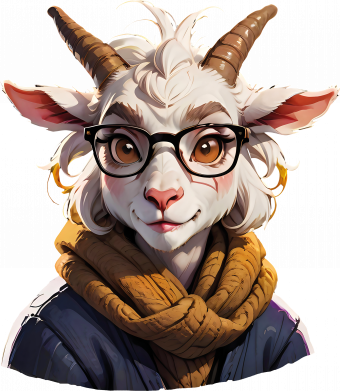 Цветной фартук Умная коза 2