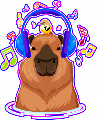 Мужская футболка Stedman Музыкальная Капибара 2