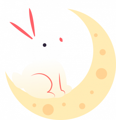 Жіночі труси Cute rabbit on the moon 2