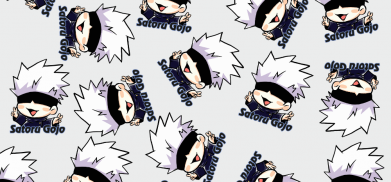 Принт Кружка с полной запечаткой Cute Satoru Gojo pattern, Фото № 2 - FATLINE