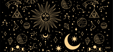 Флажок настольный Солнце и луна 2