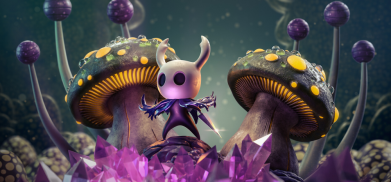 Принт Кухоль-хамелеон з повним запечатуванням Hollow Knight in the Crystal cave, Фото № 2 - FATLINE