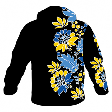 3D куртка унисекс Українські квіти розпис 2