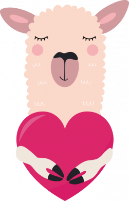 Дитяча панама Lama with heart 2