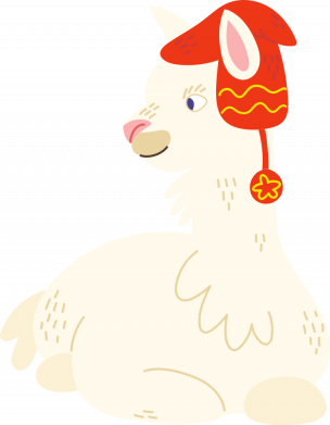 Принт Блокнот А5 Llama in a red hat, Фото № 2 - FATLINE