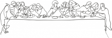Кружка 320ml Last Supper line scetch 2