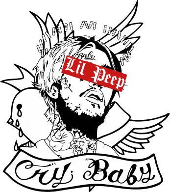 Шеврон круглый Lil Peep: cry baby 2