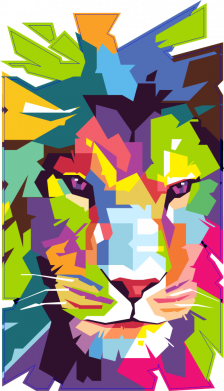 Кружка 320ml Bright vector lion 2