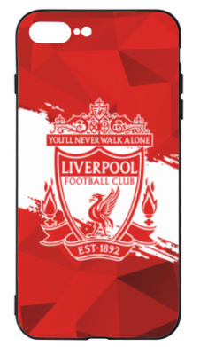Чохол червоний для iPhone 7 Plus Liverpool low poly red (РОЗПРОДОЖ)