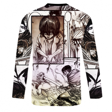 Мужской 3D лонгслив Attack on Titan Кapral Levi 2