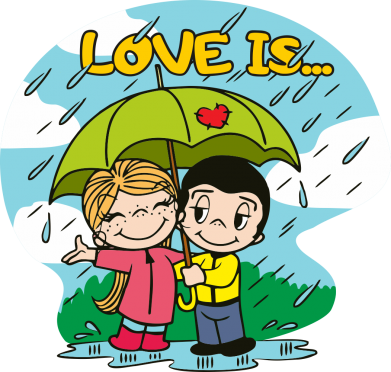 Женская футболка Love is ... in the rain 2