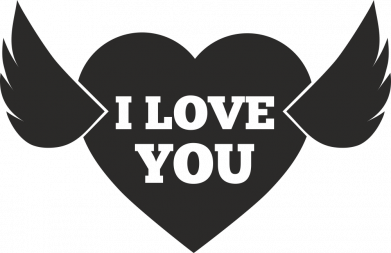 Кружка 320ml Heart with wings 2