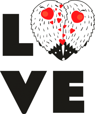 Кружка 320ml LOVE hedgehogs 2