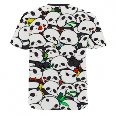 Мужская 3D футболка Funny pandas 2